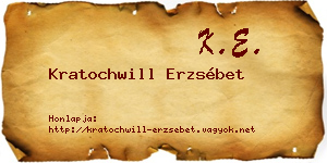 Kratochwill Erzsébet névjegykártya